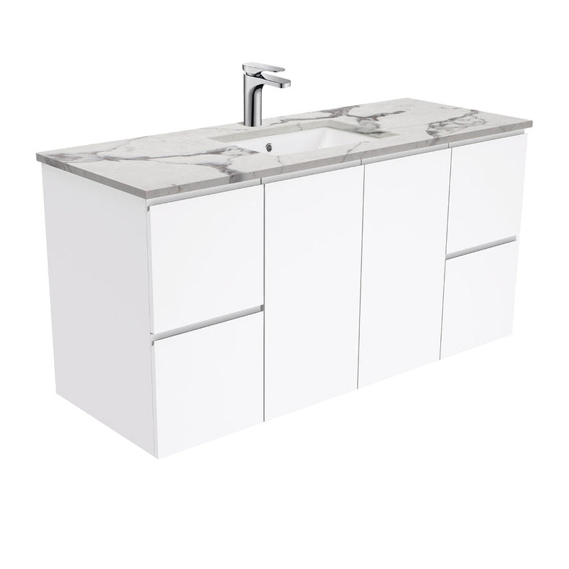 Fienza 1200mm Wall Hung Vanity Unit with Stone Top & Undermount Basin