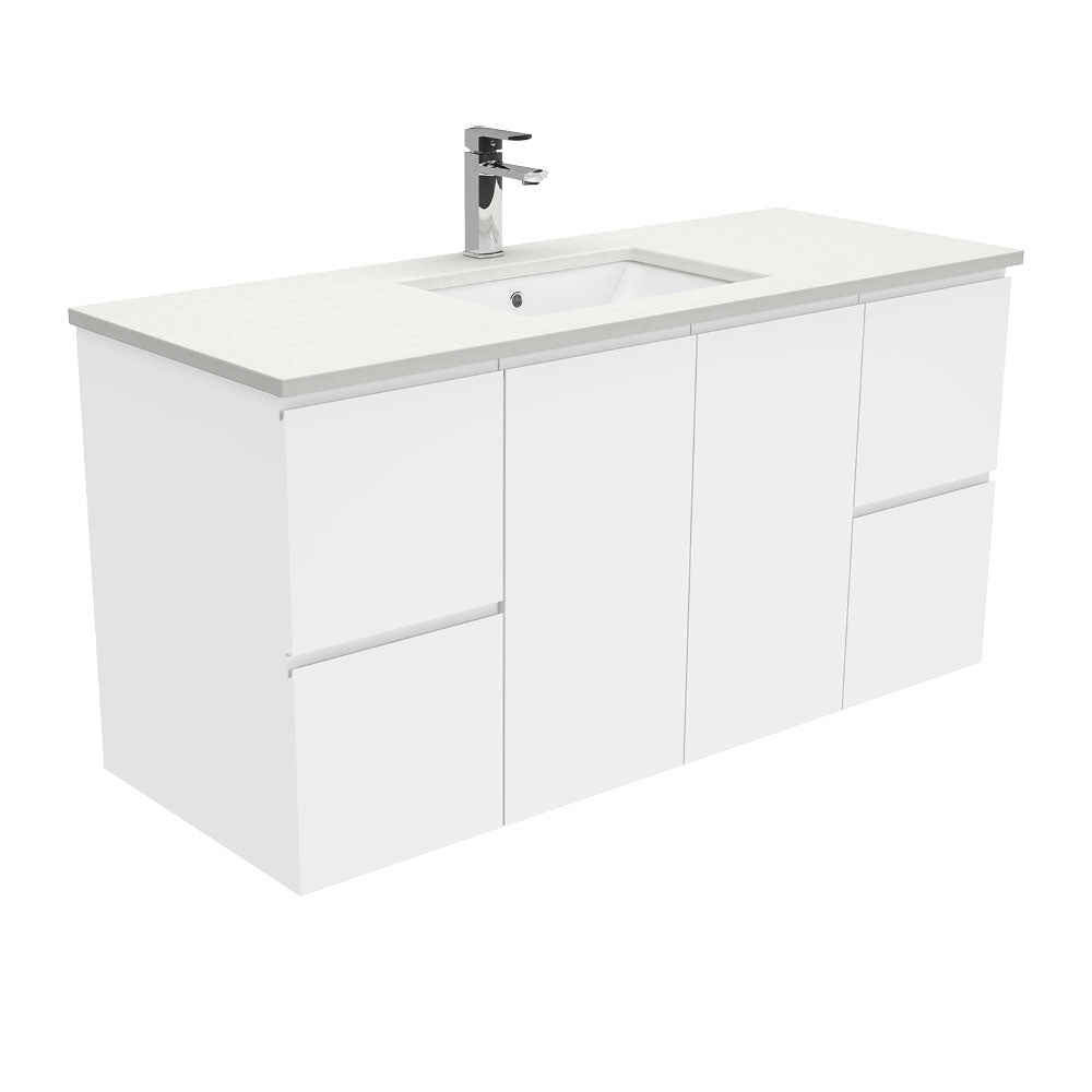 Fienza 1200mm Wall Hung Vanity Unit with Stone Top & Undermount Basin