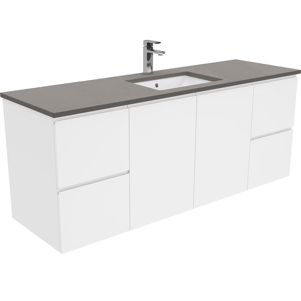 Fienza 1500mm Wall Hung Vanity Unit with Stone Top & Undermount Basin