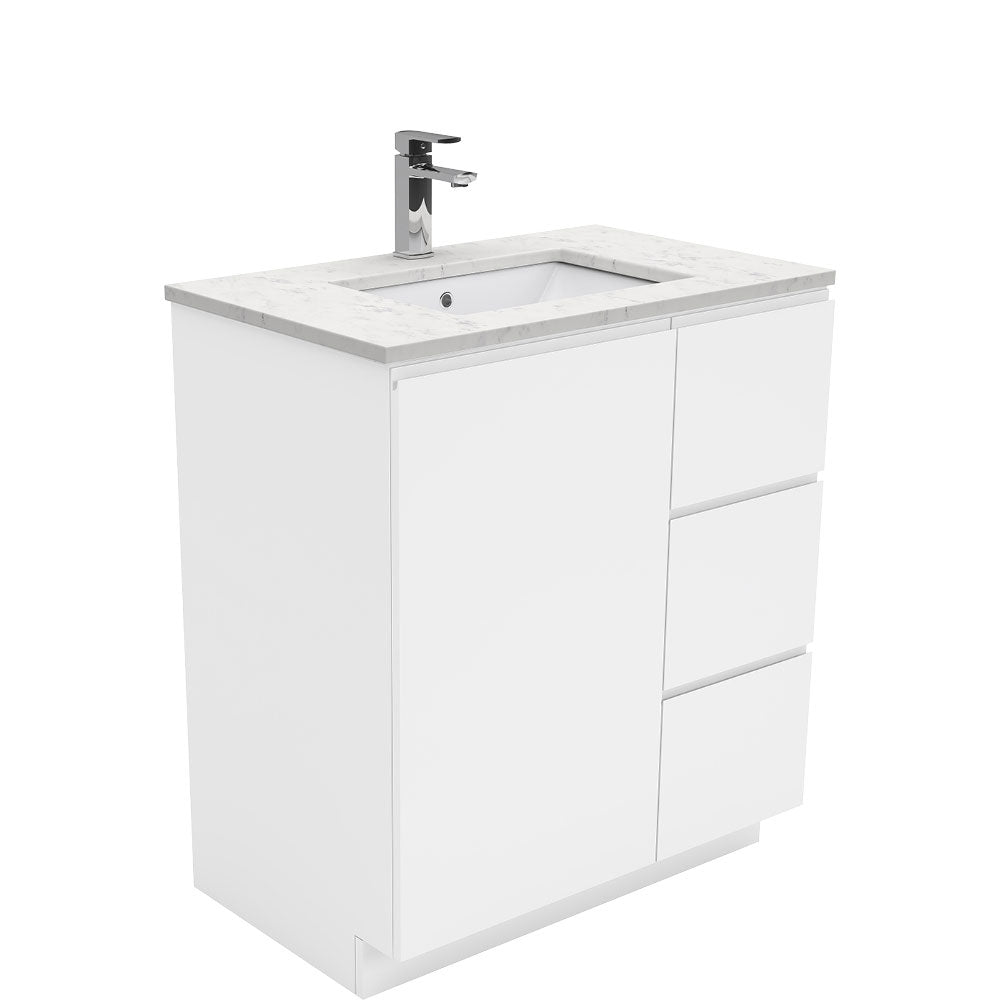 Fienza 750mm Floor Standing Vanity Unit with Stone Top & Undermount Basin