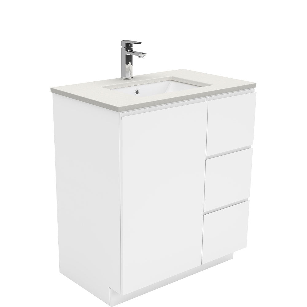 Fienza 750mm Floor Standing Vanity Unit with Stone Top & Undermount Basin