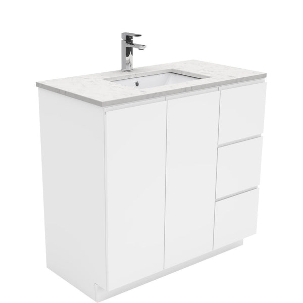 Fienza 900mm Floor Standing Vanity Unit with Stone Top & Undermount Basin