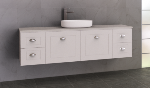Manhattan Classic 1800mm Wall Hung Vanity, Single Above or Under Counter Basin