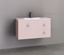 Manhattan Classic 900mm Wall Hung Vanity with Ceramic Top, Centre or Offset