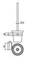 Nero Bianca Toilet Brush Holder Chrome / NR9088CH