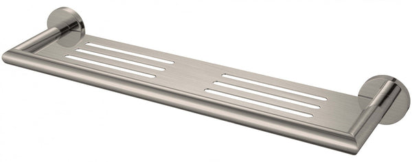 Nero Dolce Metal Shower Shelf 450mm - Brushed Nickel