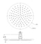 Fresh 250mm Round Brass Shower Head Matte Black