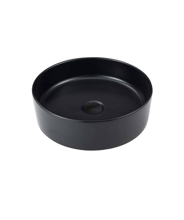 Nimos 400 Above Counter Slimline Round Basin - Black