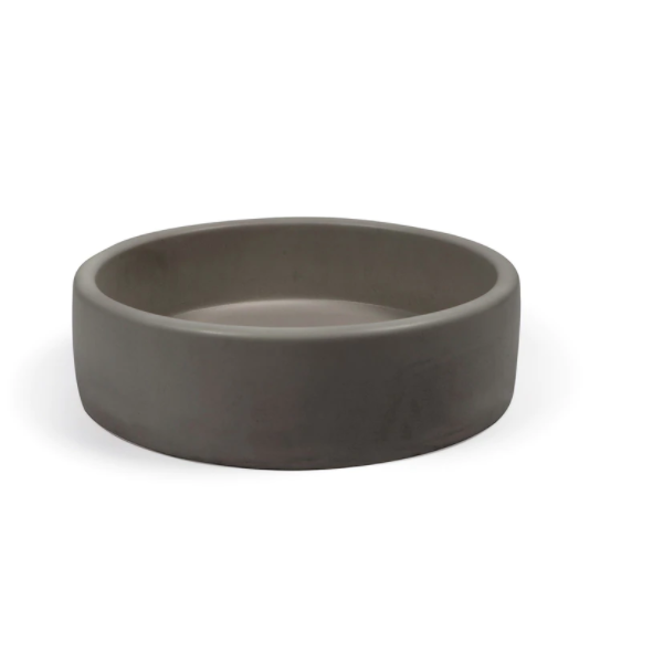 Nood Co Bowl Round Concrete Basin - Mid Tone Grey
