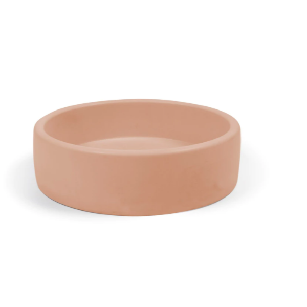Nood Co Bowl Round Concrete Basin - Pastel Peach