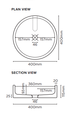 Nood Co Hoop Round Concrete Basin - Copan Blue