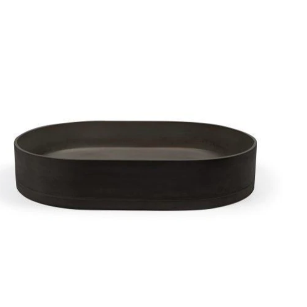 Nood Co Pill Oval Concrete Basin - Charcoal