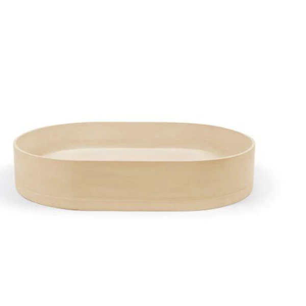 Nood Co Pill Oval Concrete Basin - Custard