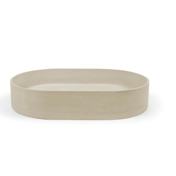 Nood Co Pill Oval Concrete Basin - Sand