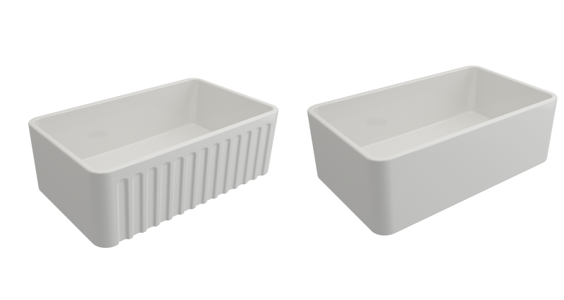 Turner Hastings Novi 76 x 46 Fireclay Single Butler Sink - White