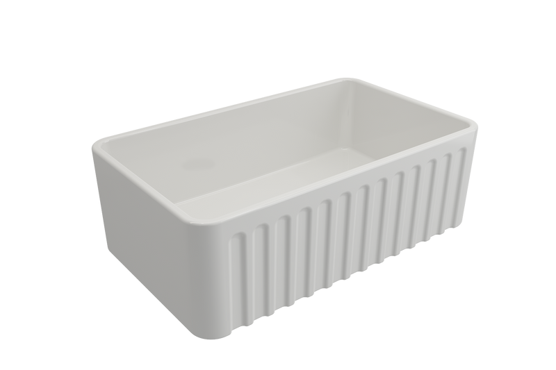 Turner Hastings Novi 76 x 46 Fireclay Single Butler Sink - White