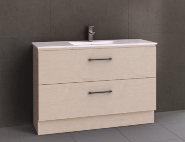 Manhattan All-Drawer 1200mm Floor Standing Vanity, Single or Double Bowl Ceramic Top