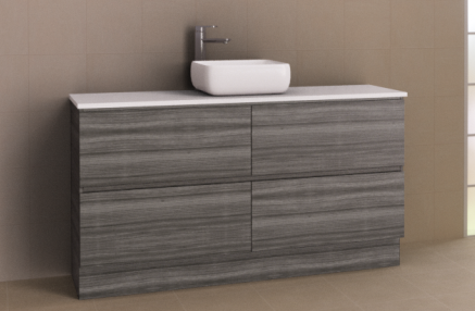 Manhattan All-Drawer 1500mm Floor Standing Vanity, Above or Under Counter Basin