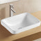 Parma Rectangular Semi Inset Basin - White