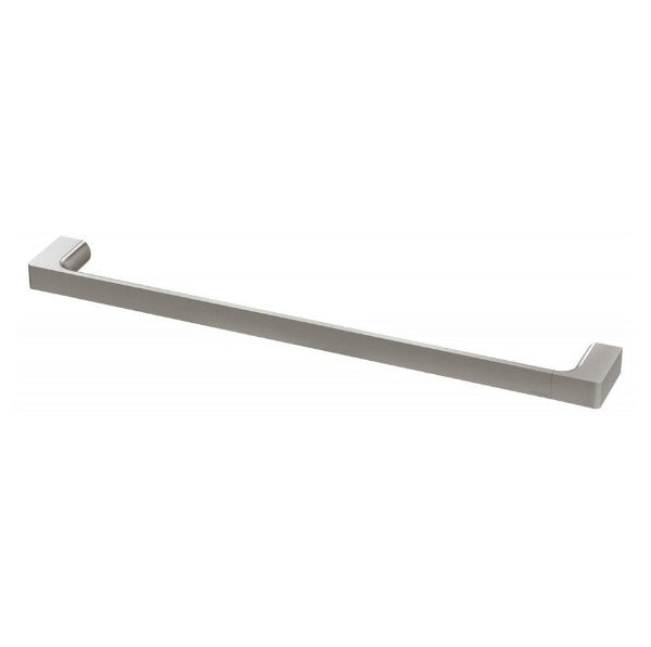 Gloss Single Towel Rail 600mm - Brushed Nickel