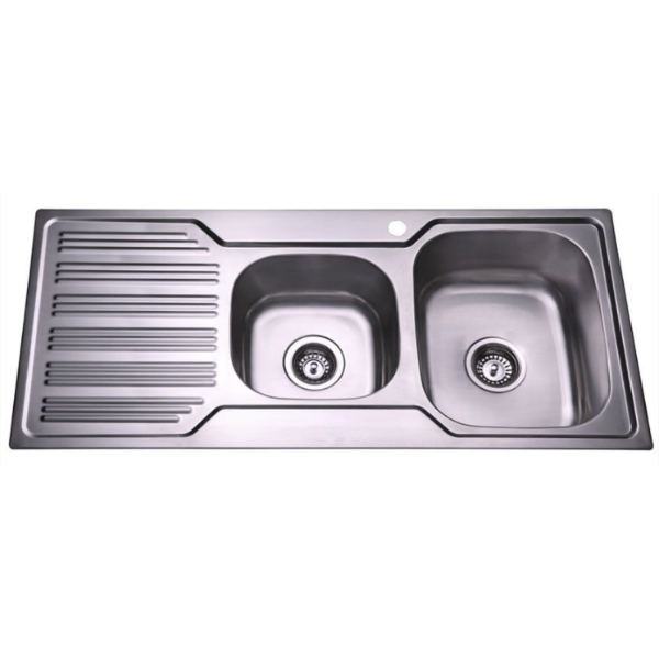 Porta Square Sink 1080x480 1.5 Bowls and Drainer Sink
