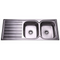 Porta Square Sink 1180x480 Double Bowl and Single Drainer Sink