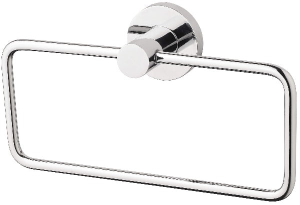 Radii Hand Towel Holder Round Plate - Chrome