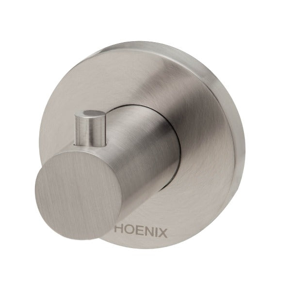 Radii Robe Hook Round Plate - Brushed Nickel