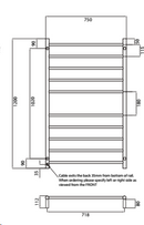 Radiant BRU-RTR04 Round Heated Ladder - 750 x 1200, Satin Brushed –  Bathware Direct