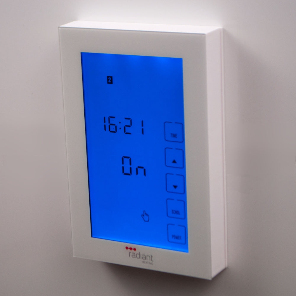 Radiant Glass Fronted Vertical Touch Screen Timer -