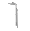 Rain Square Overhead Shower and Handshower on Column, Single Hose. Chrome