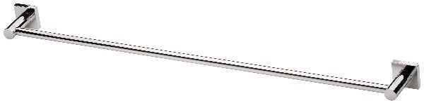 Radii Single Towel Rail 800mm Square Plate - Chrome