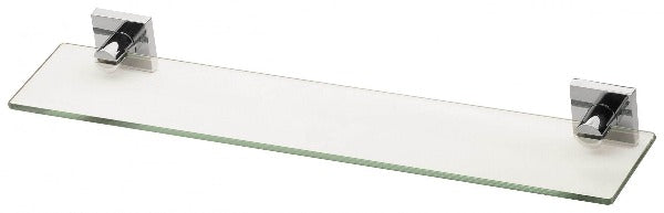 Radii Glass Shelf Square Plate - Chrome