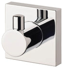 Radii Robe Hook Square Plate - Chrome