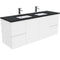 Fienza 1500mm Wall Hung Vanity Unit with Stone Top & Undermount Basin - Double Bowl