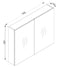 Scenery Pencil Edge Mirrored Shaving Cabinet 900mm