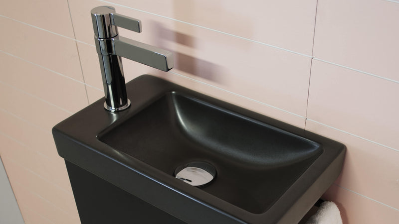 Seek 400mm Wall Hung Vanity - Black Basin