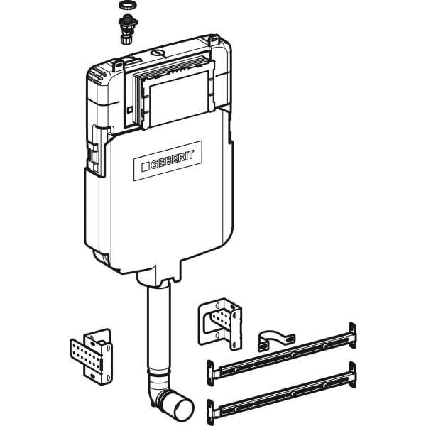 Geberit In Wall Package - Houston Raised Height Pan - Sigma 30 Square Button