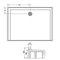 SMC 1200X900 Showerbase White Rear Outlet