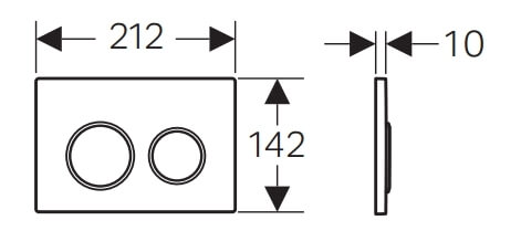 Geberit Kappa 21 Dual Flush Button & Plate