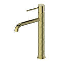 Greens Textura Tower Basin Mixer - Brushed Brass