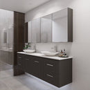 Manhattan Classic 1500mm Wall Hung Vanity, Double Above or Under Counter Basin