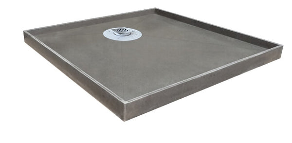 Tiled Shower Base with Puddle Flange - Rear Waste