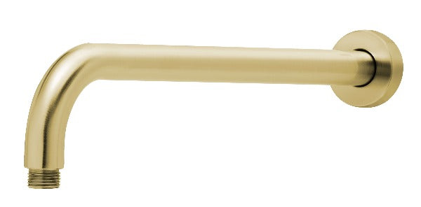 Phoenix Vivid Shower Arm 400mm Round - Brushed Gold