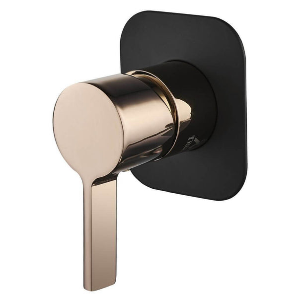 Vivo Oro Rosa ShowerBath Mixer - Rose Gold & Black