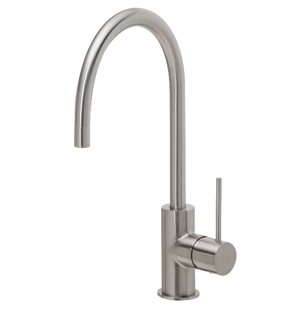 Phoenix Vivid Slimline Gooseneck Sink Mixer 220mm - Brushed Nickel