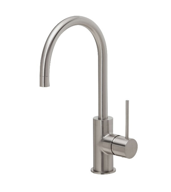 Phoenix Vivid Slimline Gooseneck Sink Mixer 160mm - Brushed Nickel