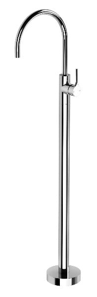 Phoenix Vivid Slimline Oval Floor Mounted Bath Mixer - Chrome