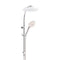 Collis Willow Curved Full Combo Rail Shower Set Chrome & White