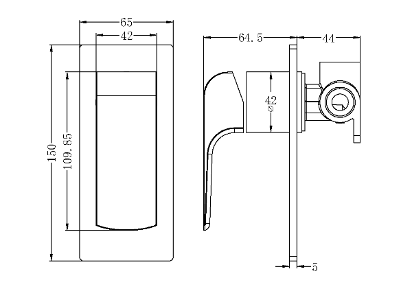 Fresh Shower/Bath Mixer - Brushed Nickel